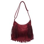 Women Fashion Casual Retro Large Capacity Tassel Frosted Shoulder Bag - Image 10