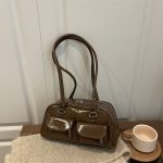 Wholesale Women Fashion Casual Solid Color Multi-Pocket Shoulder Bag - Image 9