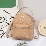 Wholesale Women Fashion Casual Solid Color Butterfly Label Decorative Backpack - Image 10