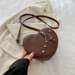 Wholesale Women Fashion Personalized Solid Color Rivet Love Shaped Shoulder Bag - Image 9