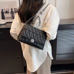 Wholesale Women Fashion Casual Solid Color Rhombus Chain Shoulder Bag - Image 10