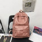 Wholesale Pu Soft Leather Schoolbag Women Men College Students Casual Travel Backpack - Image 10