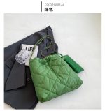 Women Fashionable Solid Color Large Capacity Rhomboid Shoulder Bag - Image 10