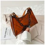 Women Fashion Casual Solid Color Transparent Shoulder Bag - Image 8