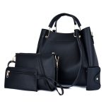 Wholesale Women Fashion Casual Solid Color Bucket Large Capacity Handbag Four-Piece Bag Set - Image 10