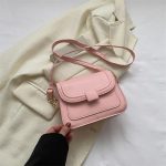 Women Fashion Simple Solid Color Small Square Shoulder Bag - Image 9