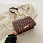 Women Simple Casual Solid Color Square Chain Shoulder Bag - Image 10