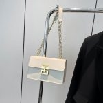 Women Casual Simple Solid Color Chain Small Square Shoulder Bag - Image 9