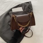 Women Fashion Casual Splicing Small Square Chain Shoulder Bag - Image 9