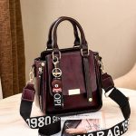 Wholesale Women Fashion Retro Color Block Handbag - Image 2