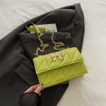 Women Fashion Rhombus Bowknot Buckle Chain Small Square Shoulder Bag - Image 9