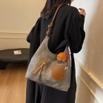 Wholesale Women Fashion Casual Retro Large Capacity Pendant Tote Bag - Image 6
