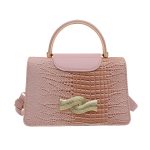 Women Fashion Solid Color Crocodile Metal Buckle Small Square Shoulder Bag - Image 10