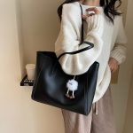 Wholesale Women Casual Solid Color Simple Large Capacity Tote Bag - Image 6