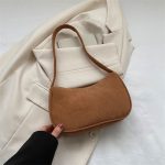 Wholesale Solid Color Simple Fashion Underarm Bag - Image 11