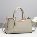 Wholesale Women Fashion Casual Solid Color Patent Leather Handbag - Image 2