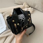 Wholesale Women'S Fashion Patent Leather Motorcycle Clothes Bag - Image 16