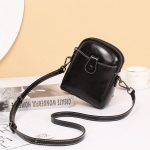 Women Retro Genuine Leather Mini Phone Bag Shoulder Bag - Image 10