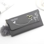 Women Fashion Bowknot Solid Color Long Coin Purse - Image 14