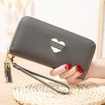 Wholesale Women Fashion Heart Long Section Multifunctional Buckle Long Coin Purse - Image 18