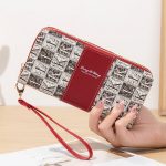 Wholesale Women Fashion Simple Color Block Zipper PU Purses - Image 10