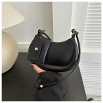 Women Fashion Solid Color Semi-Round Coin Purse Pendant Shoulder Bag - Image 10