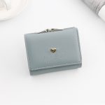 Women Cartoon Cute Coin Tri-Fold Solid Color Wallet - Image 9