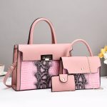 Wholesale Crocodile Pu Women Portable Shoulder Bag Three-Piece Bag Set - Image 6