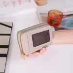 Women Fashion Multi-Card Double-Layer Zipper Transparent Window Large Capacity Wallet - Image 10