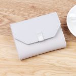 Women Basic Folding Buckle Design Color Blocking PU Wallet - Image 10