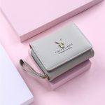 Women Basic Zipper Buckle Folding Design PU Wallet - Image 9