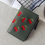 Women Fashion Cherry Embroidery Compact Wallet - Image 16