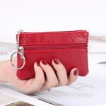 Women Fashion Solid Color Zipper Compact Wallet - Image 17