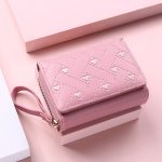 Women Fashion Embroidered Heart Tri-Fold Zipper Wallet - Image 18