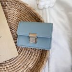 Women Simple Portable Flap Metal Buckle Mini Wallet - Image 10