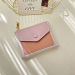 Women Fashion Color Block Flap Zipper Mini Wallet - Image 10