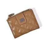Women Fashion Simple Quilted Zipper Mini Wallet - Image 10