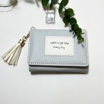 Women Fashion Simple Flap Tassel Pendant Mini PU Wallet - Image 10