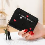Women Fashion Cartoon Multicolor Heart Tassel Zipper Mini Wallet - Image 10