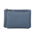 Women Fashion Solid Color Double Layer Zipper PU Detachable Wallet - Image 10