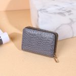 Unisex Fashion Crocodile Pattern Lacquered Multi-Card Zip Mini Wallet - Image 10