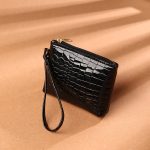 Women Vintage Crocodile Embossed Zip Mini Wallet - Image 10