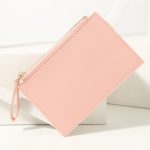 Women Fashion Simple Solid Color Zipper PU Wallet - Image 10