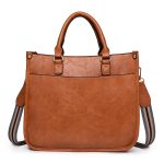 Women Fashion Casual Simple Solid Color Large-Capacity Handbag - Image 9