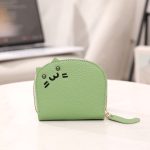 Women Cartoon Litchi Pattern Cat Zipper PU Wallet - Image 10