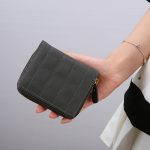 Wholesale Women Fashion Rhombic Solid Color Mini Zipper Wallet - Image 10