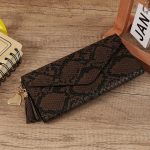 Wholesale Women Fashion Snake Skin Pattern Multi-Function Long Wallet - Image 7