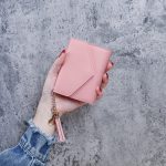 Wholesale Simple Solid Color 3 Fold Tassel Wallet - Image 10