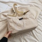 Women Fashion Casual Drawstring Canvas Shoulder Bag - Image 10