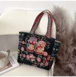 Wholesale Women Fashion Ethnic Embroidered Canvas Tote Bag - Image 10
